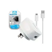 Sansai 2 Port USB 5V 2.4A AC Charger with Micro USB Charge & Sync Cable 1.5m