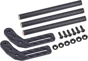 RC Car Front Bumpers Spare Parts 1:10 Professional Assembly Retrofit 75mm Accessory, Black
