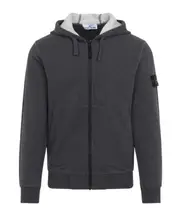 Stone Island Compass Patch Zip-Up Hoodie S,XL,L,M,XXL ash mixed color