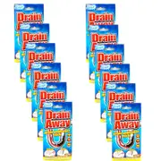 12PK Duzzit Drain Away Drain Unblocker Reusable Plastic Drain Rod Cleaner Red