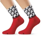 Assos Evo8 Monogram Cycling Bike Socks Road Gravel Small US 4-6 EUR 35-38 Red