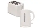 Westinghouse Electric Tea Coffee Water Kettle 1.7L & 2 Slice Toaster White Set