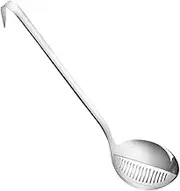 ABOOFAN Stainless Steel Dual Use Soup Ladle Oil Separator Fat Filter Spoon for Healthy Eating Long Handle for Safe Serving for Hot Pot and Soup Preparation