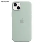 For iPhone 14 Case Compatible with MagSafe Liquid Silicone Phone Back Cover [Induction Popover] - Li Light green