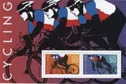 Cycling 2 x 50 cent Postage stamps souvenir Sheet 3119 by USPS