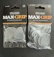 24 Dunlop Max-Grip Nylon Guitar Picks - Two 12-Packs, .60mm Non-Slip Control