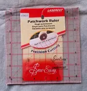 Sew Easy Lasercut Patchwork Quilting Ruler 6.5" x 6.5" TRACKED POST 2 color grid