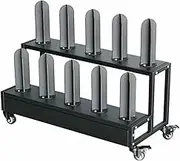 2 Or 3 Levels with Wheels Textile Cloth Organizer, Resistant Metallic Exhibitor for Vinyl Rolls, Tablecloths, PVC Movies, Films That Change Color for Cars and