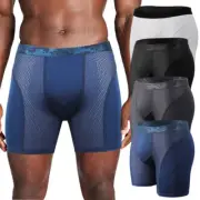 3 Packs Men Boxer Underwear Tagless Shorts Stretch Compression Briefs Underpants