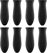 8Pcs Silicone Hot Handle Holder, Heat Resistant Pot Handle Sleeve, Potholder for Cast Iron Skillets, Non Slip Potholder Dishwasher with Hanging Hole Grip Handle Cover for Pans Cookware Cast Griddles/3