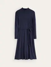 Alberta Jersey Midi Dress Navy Women Boden