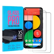 [2 PACK] For Google Pixel 5 Screen Protector Tempered Glass Screen Protector Guard (Clear)