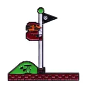 Super Mario Bros 1985 NES Classic Video Game Mario On Flagpole Metal Pin NEW