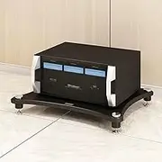 MegLob AV Media Stand, Freestanding Game Console Rack, Professional Video Game Console Shelf, Audio Video Corner Shelf, Corner Game Console Center Shelf, Game Console Server Rack,Black 60 * 48 * 10cm