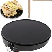Electric Pancake Maker & Crepe Maker, 12in Extra Large Cooking Surface, Non Stick, Easy Clean Up | Includes Utensils, Perfect for Pancakes, Crepes, Omelettes, Chapati, Roti