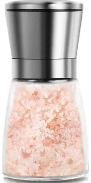 Salt and Pepper Grinder, Stainless Steel Refillable Adjustable Manual Mill, 5.3