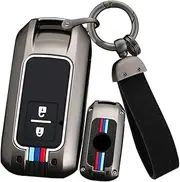 Zinc Alloy Car Key fob Cover case Fit for Suzuki Swift Jimny Wagon Monopoly Sierra II Spacia Ertiga Esteem Keyring Smart Key Shell Holder Bag Keychain Protector Accessories 2 Button Black