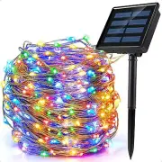 Outdoor Solar String Lights, 33Ft 100 Led Solar Powered Fairy Lights Multi Color