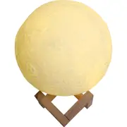 LVD Usb Moon Lamp Home/Nursery Decor Children/Baby w/ Wood Frame 17x21cm