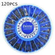 120 Pcs Dental Endodontic Titanium Conical Screw Posts Cross Head Root Drills