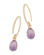 Bloomingdale's Fine Collection Amethyst Briolette Mini Sweep Drop Earrings in 14K Yellow Gold