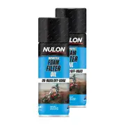 2 x Nulon Motorcycle Foam Filter Oil 300g Additives MCFO-3 Maximises Airflow