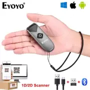 Mini Portable 1D 2D Bluetooth Barcode Scanner QR Code Screen Image Reader