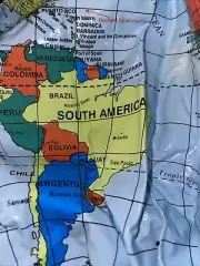 Inflatable World Globe Map Educational Geography Kids Beach Ball (12 Count)