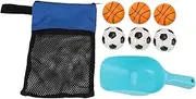 3 Soccer Balls, 3 Basketballs, 1 Shovel, 1 Mesh Bag Fun Beach Ball Throwing Game with Beach, Family, Friends