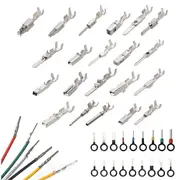 340Pcs 1/1.5/1.8/2.2/2.8/3.5mm Terminal Pins Wire Harness Pin Male Female Automotive Electrical Con Photo Color