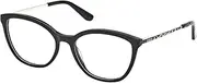 [GUESS] GU50171 001 Shiny Black 55/17/145 Women's Glasses, 001 Shiny Black, 55/17/145