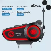 Motorcycle Helmet Headset Stereo Bluetooth Hands Free Call Waterproof Tri-Color