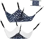Happyyami Cat Swing Bed Reversible Cat Bed Hammock Pet Hanging Hammock for Cage Easy to Install Sturdy Fabric