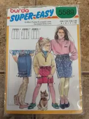 Vintage Burda Super-Easy Girls Skirt Sewing Pattern #5589