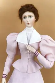 1895 Holiday Outing Dress Sewing Pattern for 24" Lady Marion Doll #34