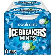 ICE BREAKERS Sugar Free Mints, Coolmint, 1.5 Ounce (Pack of 8)