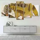 Abstract Pablo Picasso Cat Devouring A Bird 5 Piece Panel Canvas Wall Art Decor