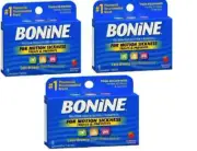 Bonine for Motion Sickness Raspberry Chewable Tablets 8ct each *Three Pack*