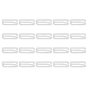 40 Pcs 25mm 9 Shape Bra Strap Hooks, Adjustment Slide Bra Strap Clips, Silver