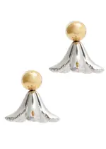 Marni Orchid Two-tone Drop Earrings - Silver ONE SIZE