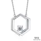 點睛品 Daily Luxe 20分 六角形 18K金鑽石項鍊