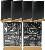 Tabletop Chalkboard Sign with Base Stand 6Pack 15x20cm Menu Place Cards Store Fo