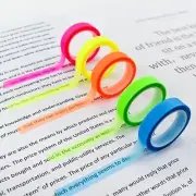 5 rollos de cinta resaltadora transparente con calcomanías de colores.neuvo.2025