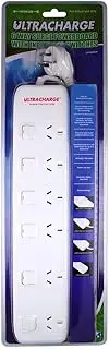 6 Switch Surge Power Board, White