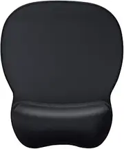 MAKMADI Ergonomic Gaming Mouse Pad with Wrist Rest & Ultra Smooth Lycra Surface, Wrist Rest with Gel Filing, Care Edges & Non-Slip PU Base - Mouse Pads for Working & Gaming - 22.5 x 24.5cm