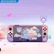 GeekShare Protective Case for Nintendo Switch OLED & JoyCon Pink Bear Bomb Cover