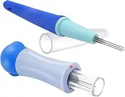 YRMJ 2 Pack Needle Felting Tools,Pen Style Needle Felting Tool with 3 Needles and Punch Style Felting Needle Tool with 7 Barbed Needles,Wool Needles Felt Punch for DIY Patchwork and Handicraft