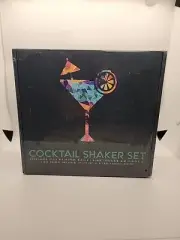 Mixology Bartender Kit 13piece Bar Tool Set With Circular Bamboo Stand Home Bar