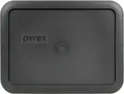 Pyrex 7210-PC Rectangle 3 Cup Charcoal Grey Storage Lid for Glass Dish