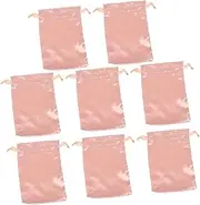 [FOMIYES] 8pcs Satin Drawstring Bags for Jewelry Wigs Toiletries Travel Friendly Storage Pouches Color for Organizing Hair Tools and Small Essentials